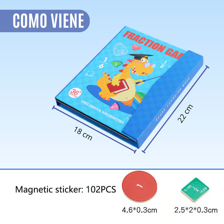 Fractions Lab® Libro Montessori Magnético de Matemáticas