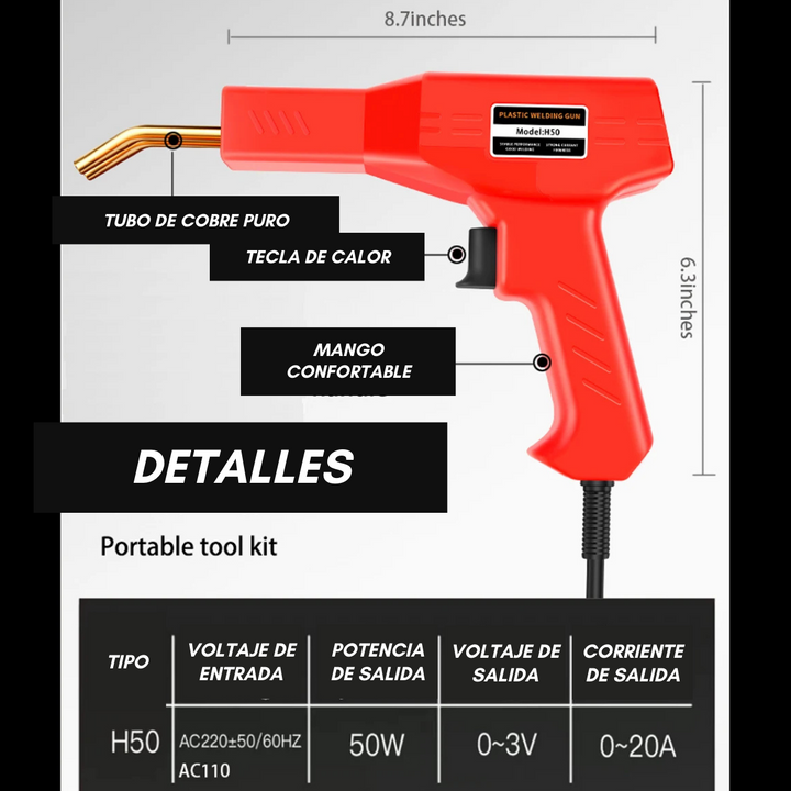 Weldy® Pistola de Soldadura Sin Rastros