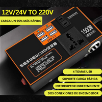 AutoVolt™ Inversor Portátil de Alta Frecuencia 1500W