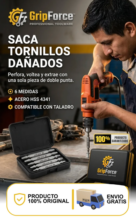 Kit extractor de tornillos - Upsell