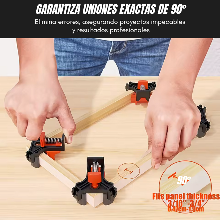 Fix90® Kit de Abrazaderas de Esquinas X4 Unidades