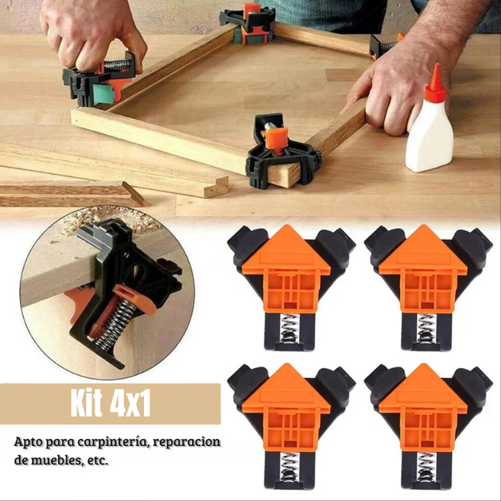 Fix90® Kit de Abrazaderas de Esquinas X4 Unidades