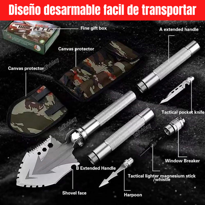 MultiShovel™ Pala Táctica Multifuncional 4 en 1