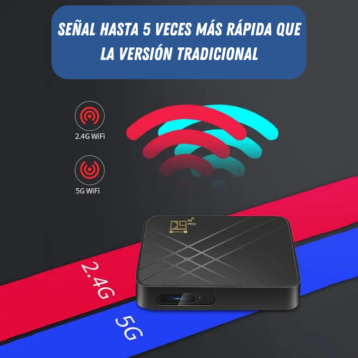 Tv Box D9™ +12.000 Canales Gratis de por Vida