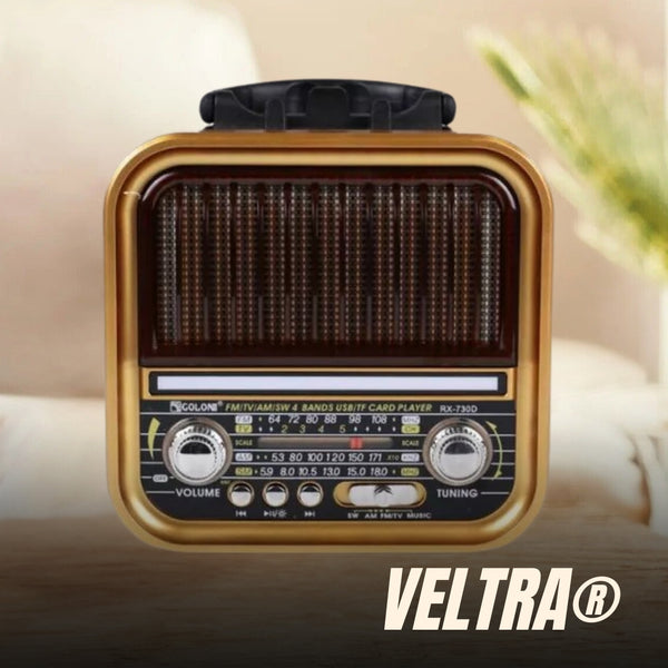 Veltra® Radio Vintage Recargable con Bluetooth