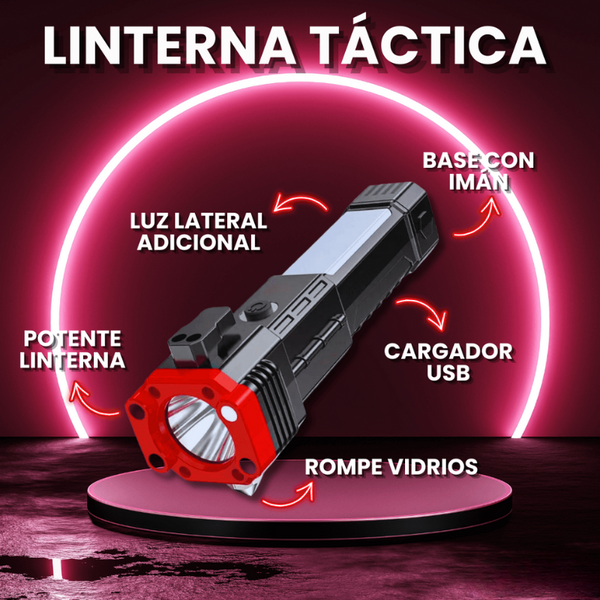 QuickEscape® Linterna Táctica de Emergencia 4 en 1