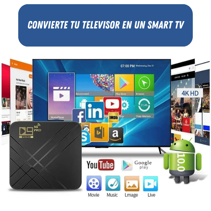 Tv Box D9™ +12.000 Canales Gratis de por Vida