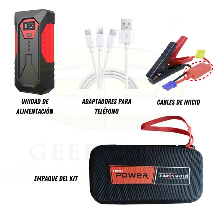 Car Jumper™ Kit de Arrancador de Litio para Baterías