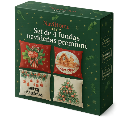 Fundas De Navidad Para Cojines 4x1