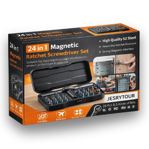 Kit Destornillador De Trinquete 24 En 1