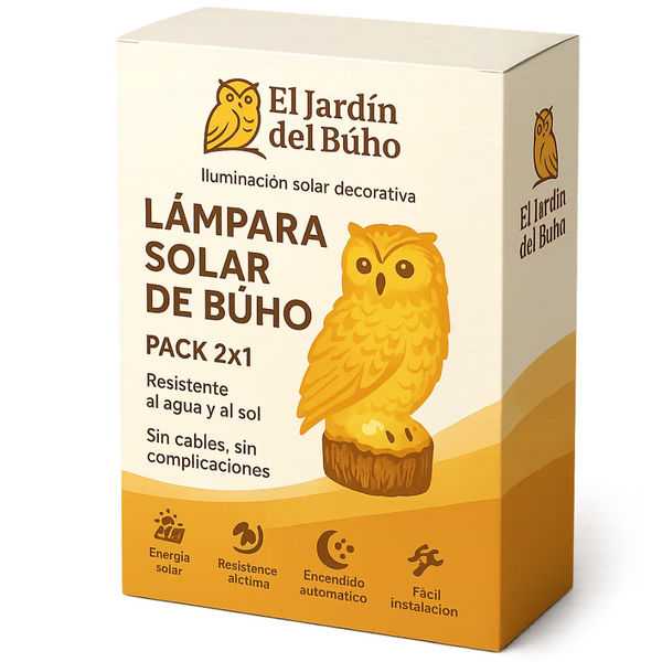 Lampara Solar De Búho 2x1