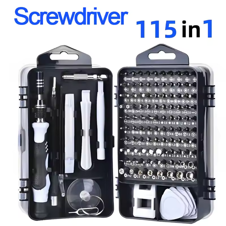 Kit de Destornilladores de 115 Piezas